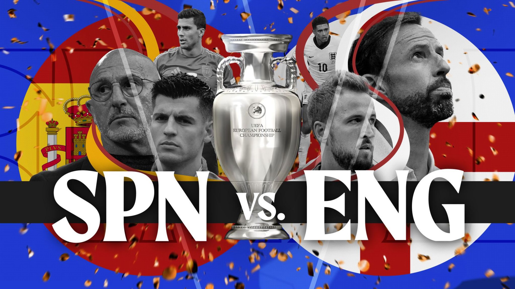پوستر تقابل انگلیس و اسپانیا در فینال یورو ۲۰۲۴
