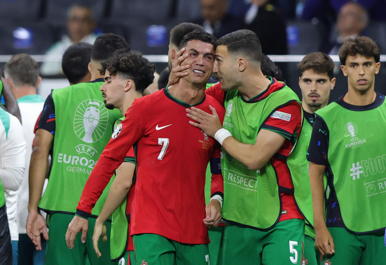 گریه کریستیانو رونالدو بعد از پنالتی خراب کردن مقابل اسلوونی در یورو 2024