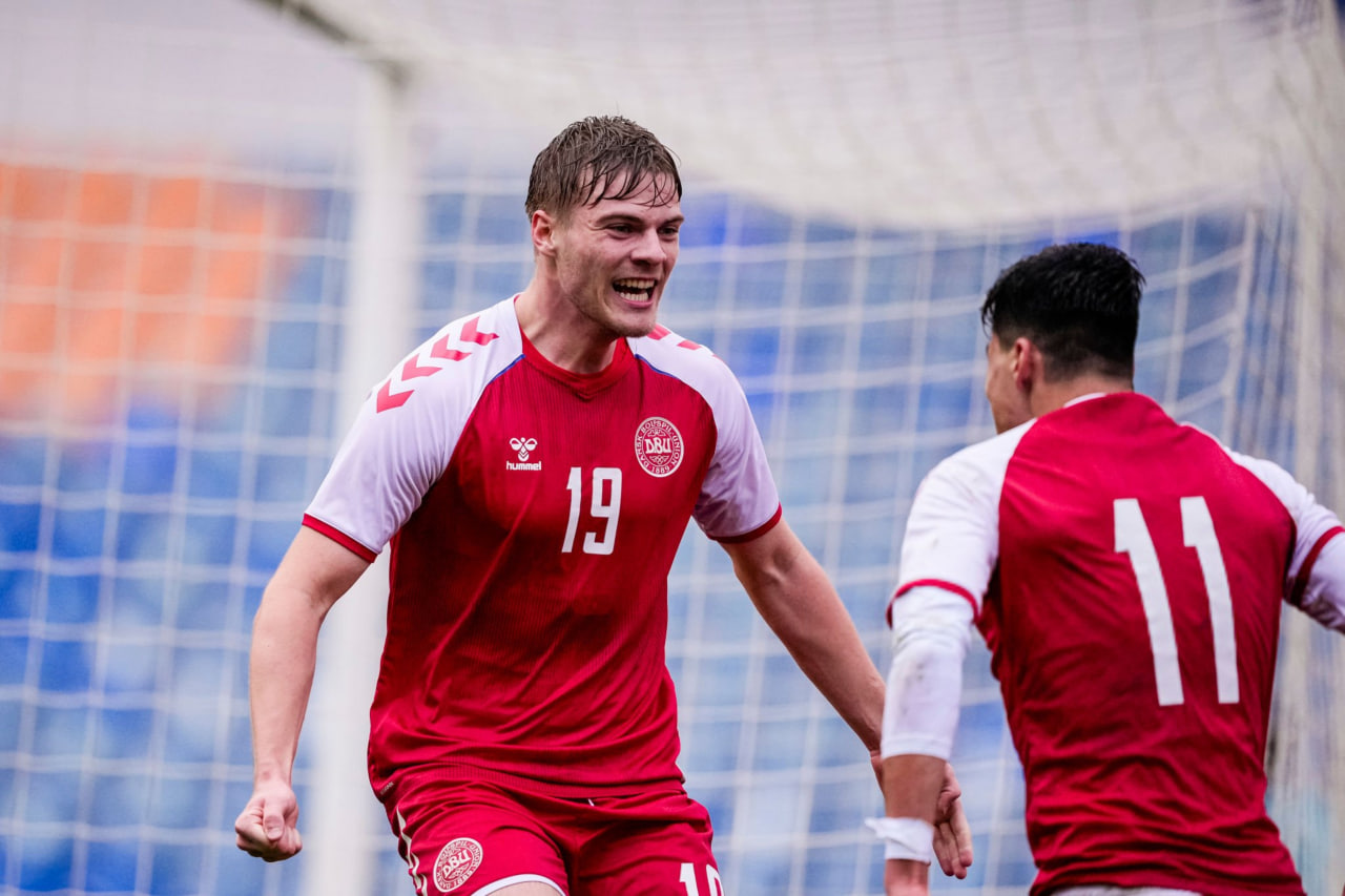 امیل هویلوند در بازی دانمارک و پرتغال در یورو زیر 19 سال؛ سال 2024
