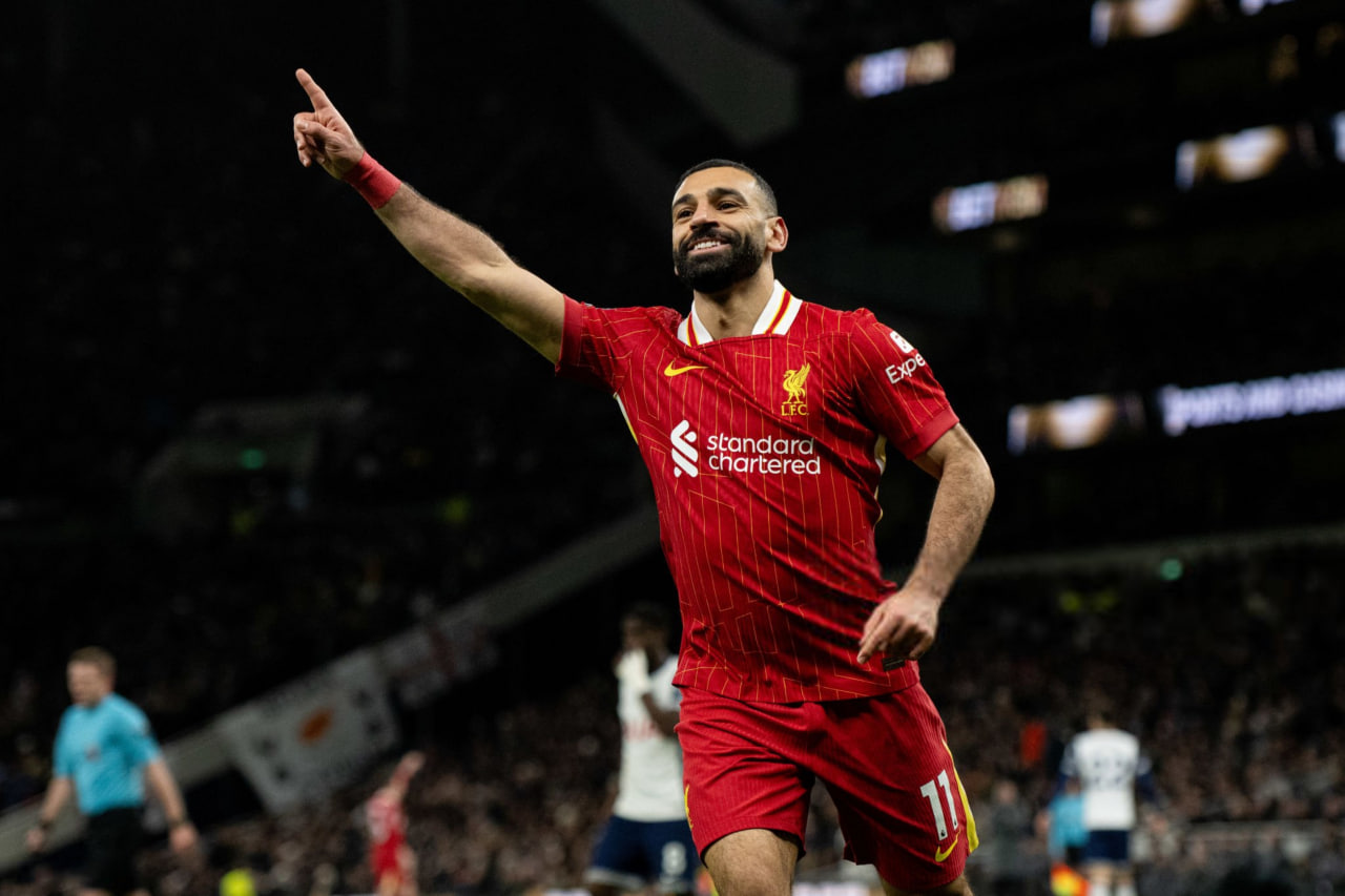 محمد صلاح در بازی تاتنهام و لیورپول 