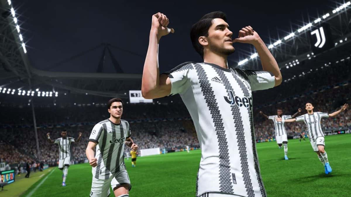 شبیه‌سازی بازیکنان یوونتوس در بازی EA Sports FC 