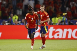 نیکو ویلیامز و دنی اولمو در تیم ملی اسپانیا - یورو 2024