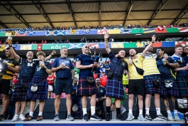 هواداران اسکاتلند در بازی مقابل سوئیس در یورو 2024