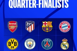 هشت تیم راه یافته به مرحله یک چهارم پایانی لیگ قهرمانان اروپا 24-2023