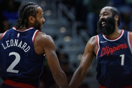 بسکتبال NBA - کوای لنرد و جیمز هاردن لس آنجلس کلیپرز 