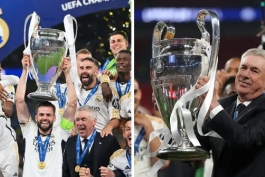 کارلو آنچلوتی و ناچو -  جشن قهرمانی رئال مادرید
