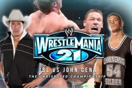 جان-سینا - رسلمنیا-۲۱ - قهرمانی-WWE - جی‌بی‌ال - کمربند-WWE - کشتی‌حرفه‌ای - پیروزی-تاریخی - دوران-سلطه