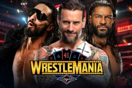 رسلمنیا 41 - رومن رینز - سی ام پانک - سث رالینز - WWE