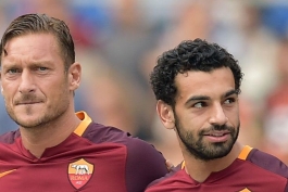 محمد صلاح و فرانچسکو توتی در رم