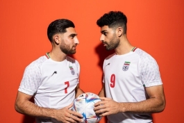 عکس از مهدی طارمی و علیرضا جهانبخش بازیکنان تیم ملی ایران