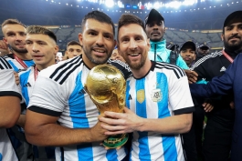 سرخیو آگوئرو و لیونل مسی، دو تن از بهترین بازیکنان تاریخ آرژانتین
