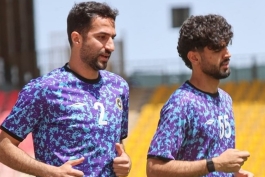 محمد امین حزباوی و هادی محمدی در حال تمرین برای تیم سپاهان اصفهان