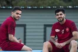محمدخدابنده لو و اوستون ارونوف در تمرین باشگاه پرسپولیس