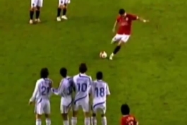 سوپرگل کریستیانو رونالدو با لباس منچستر به منتخب اروپا