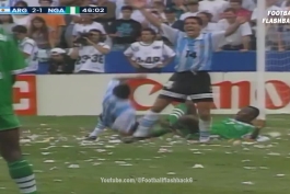 خلاصه بازی آرژانتین 2-1 نیجریه (جام جهانی 1994) / فیلم