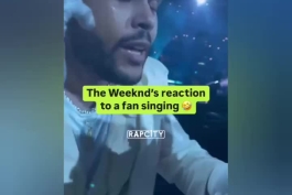 تعجب "The Weeknd" از صدای طرفداری که در بین جمعیت کنسرت بود.