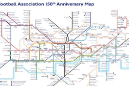  متروی لندن به بهانه سالگرد تاسیس اتحادیه فوتبال انگلیس فوتبالی می شود