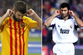 Luis Figo - Gerard Pique - Real Madrid - FC Barcelona - رئال مادرید - بارسلونا