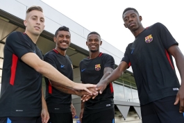 بارسلونا - لالیگا - Ousmane Dembélé  - FC Barcelona - Paulinho - Gerard Deulofeu - Nelson Semedo