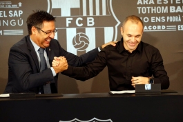 بارسلونا - FC Barcelona- Josep Maria Bartomeu - Andres Iniesta - رئیس بارسلونا - کاپیتان بارسلونا