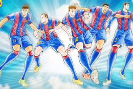 تیم بارسلونا در کارتون فوتبالیست ها