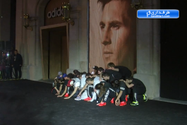 ویدیو؛ حضور مسی در افتتاحیه فروشگاه آدیداس در بارسلونا