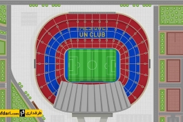 ویدیو؛ طرح موزاییک ورزشگاه نیوکمپ برای ال کلاسیکو