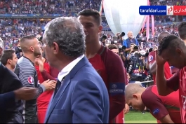 ویدیو؛ مراسم اهدای جام به پرتغال پس از قهرمانی در یورو 2016