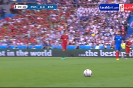 ویدیو؛ لحظه مصدومیت رونالدو در دیدار برابر فرانسه (فینال یورو 2016)