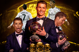 والپیپر بسیار زیبا از بهترین بازیکن جهان CR7 (( جدید همراه با توپ طلا ))