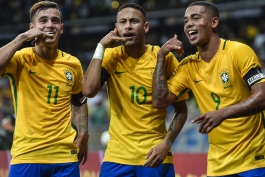 Brazil- Neymar- Coutinho- Jesus- گابریل ژسوس- فیلیپه کوتینیو- نیمار- تیم ملی برزیل