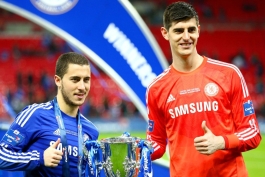 تیبو کورتوا-ادن هازارد-چلسی-لیگ جزیره- eden hazard- courtois- chelsea