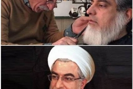 گریم جالب یک بازیگر در نقش حسن روحانی +عکس