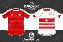 یورو 2016؛ اینفوگرافیک اختصاصی طرفداری، تمام لباس های سوئیس در تاریخ یورو