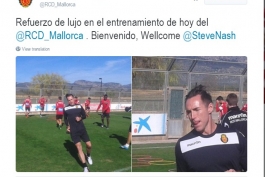 حضور استیو نش در تمرینات یک تیم فوتبال اسپانیایی (عکس) 