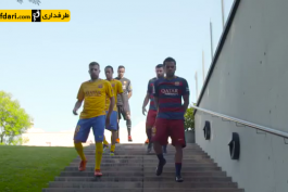 ویدیو؛ مسابقه FIFA 16 بین ستارگان بارسلونا
