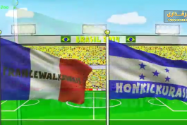 سرگرمی؛ بازی فرانسه - هندوراس به روایت کارتون (ویدیو)