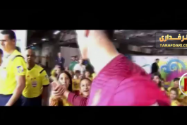ویدیو؛ برخورد مهربانانه کریستیانو رونالدو با کودکان در تونل ورزشگاه پیش از بازی با غنا