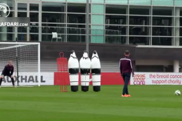 ویدیو؛ ضربه آزاد رونی در تمرینات انگلیس پیش از بازی با استونی