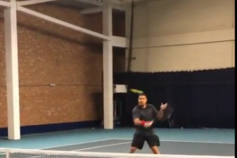 ویدیو؛ رونالدو نازاریو در حال تمرین تنیس