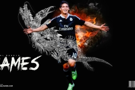 James Real Madrid Black Jersey Champions League 2014-15 Wallpaper