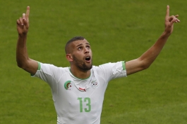 اسلام سلیمانی، مهاجم تیم ملی الجزایر: این پیروزی مدیون تمام بازیکنان است؛ به دنبال صعود به جمع شانزده تیم پایانی هستیم