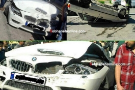 تصادف شدید پراید و BMW لوکس