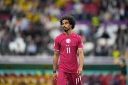 اکرم عفیف در افتتاحیه جام جهانی