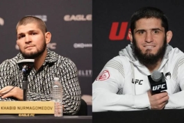 اسلام ماخاچف و حبیب نورماگمدوف دو قهرمان UFC