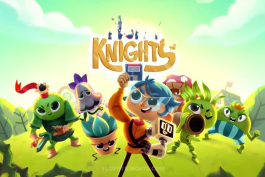 پوستر اصلی بازی Floppy Knights که در آن شخصیت اصلی Phoebe به همراه دشمنان بازی حضور دارند