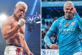 ارلینگ هالند، فوق ستاره منچسترسیتی و کودی رودز قهرمان کمپانی کشتی کج WWE 