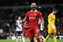 محمد صلاح در بازی با تاتنهام 