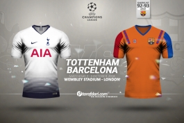  تاتنهام و بارسلونا-لیگ قهرمانان اروپا-barcelona-tottenham