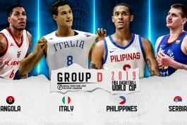 آنگولا- فیلیپین- ایتالیا- صربستان- جام جهانی بسکتبال- بسکتبال